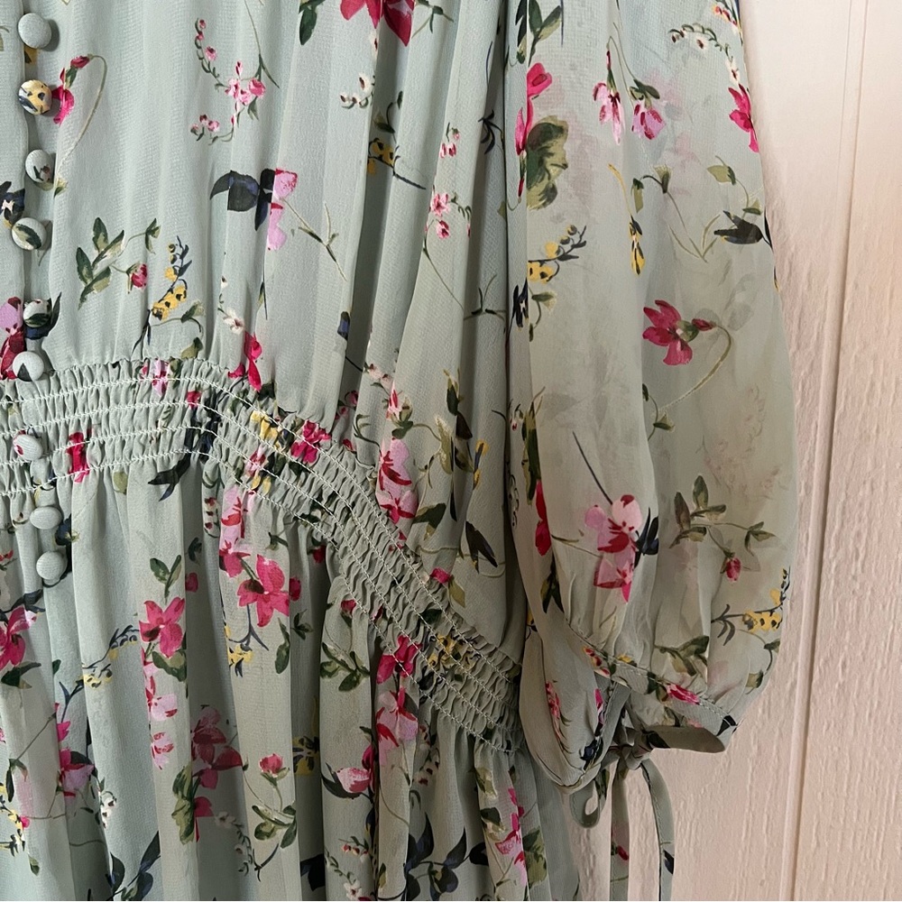 Taylor Dresses green floral chiffon dress 22W plus size NWT - Picture 10 of 15